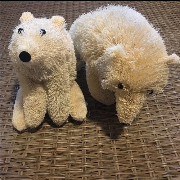Pier 1 Bottle Brush Polar Bears White Home Decor